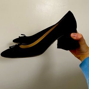 J.Crew suede heeled Mary-Janes